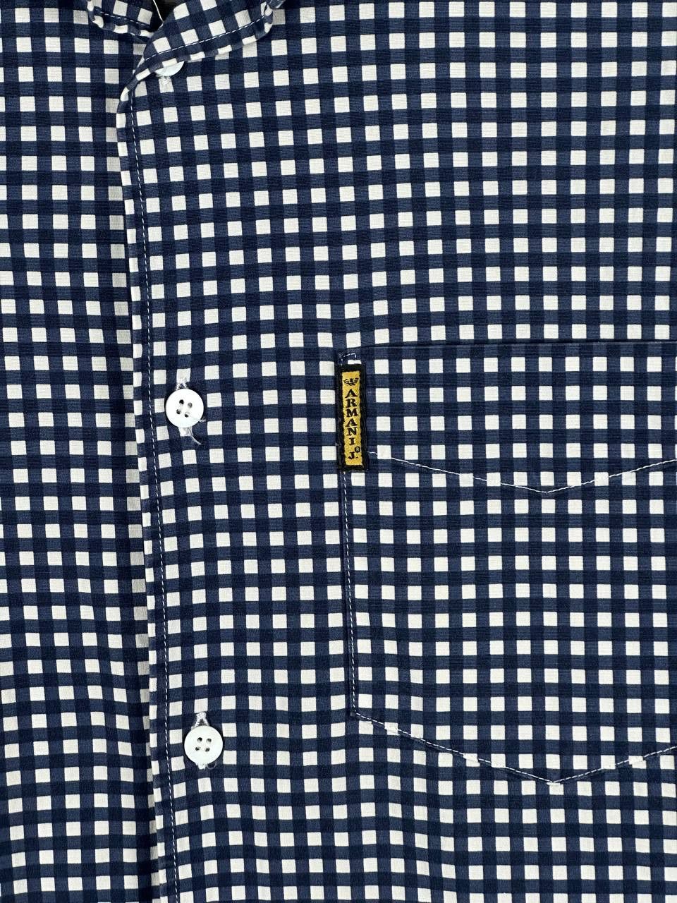 Armani Vintage Armani Jeans Plaid Check Blue Shirt Size US M / EU 48-50 / 2 - 5 Thumbnail
