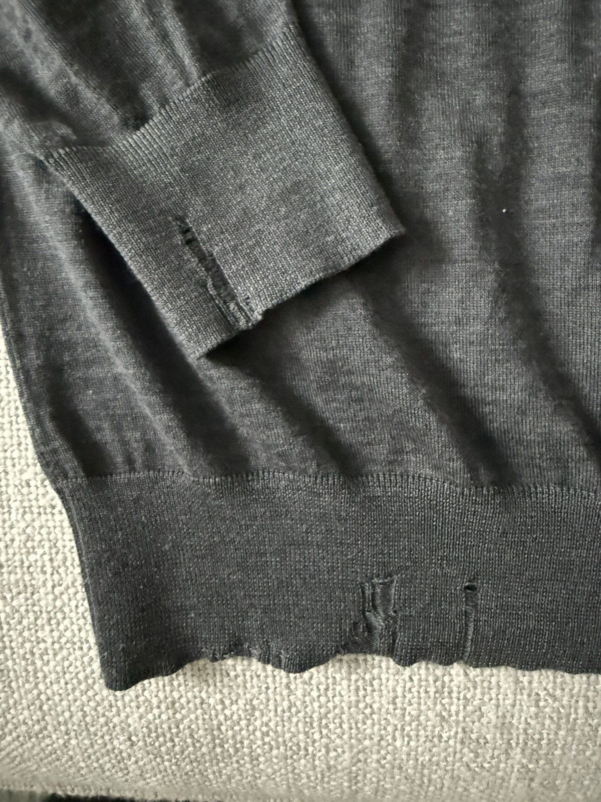 Golden Goose Golden Goose Distressed Crewneck Sweater —Grey, Men’s M Size US M / EU 48-50 / 2 - 3 Thumbnail