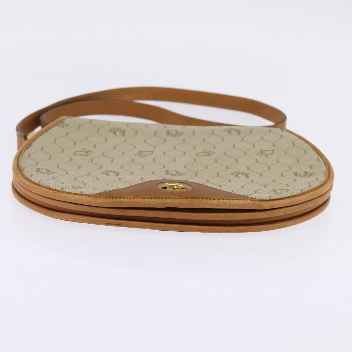 Dior DIOR Honeycomb Canvas Shoulder Bag Pvc Beige Gold Size ONE SIZE - 9 Thumbnail
