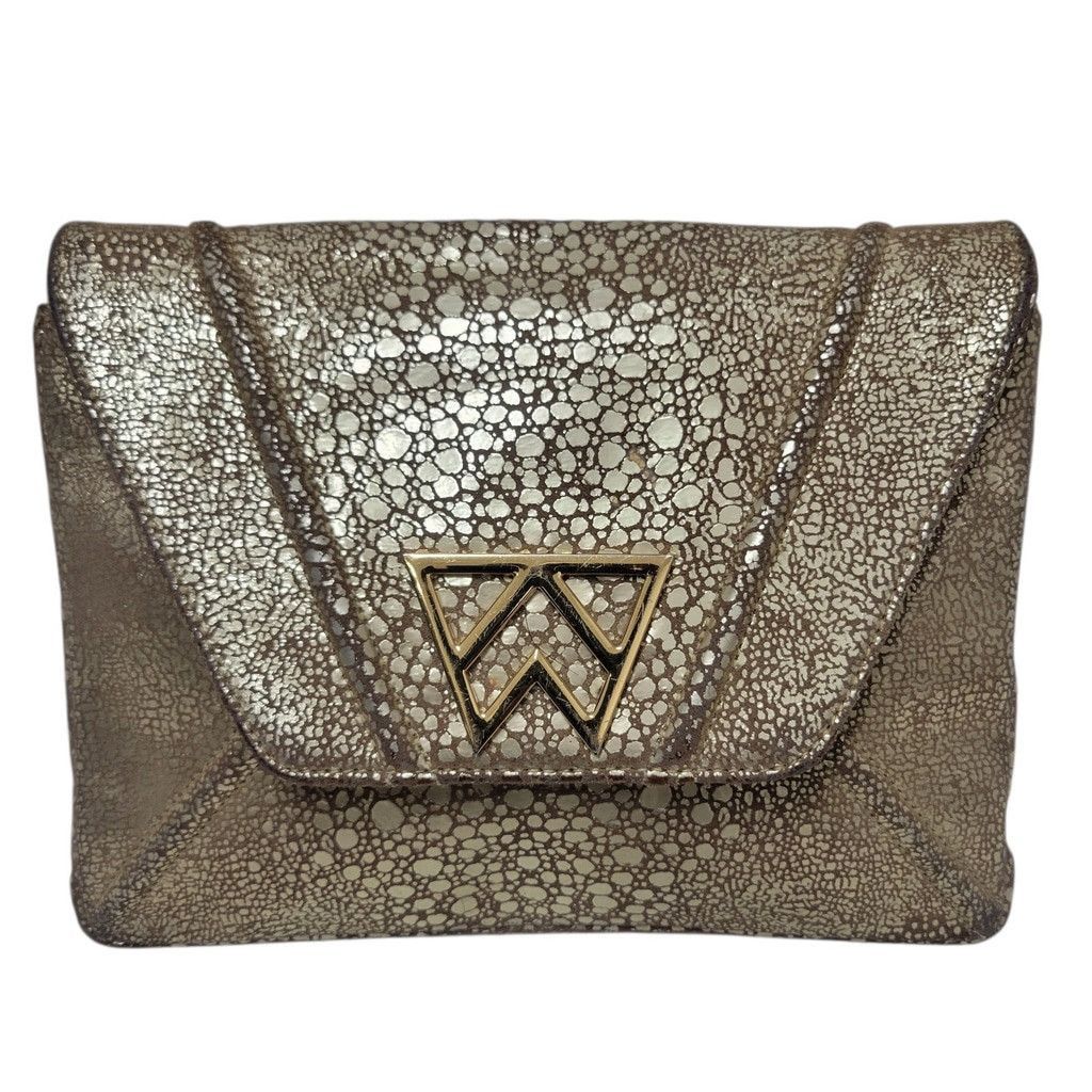 Other Kelly Wynne Women's Animal Print Gold Designer Clutch Purse Size ONE SIZE - 1 Thumbnail