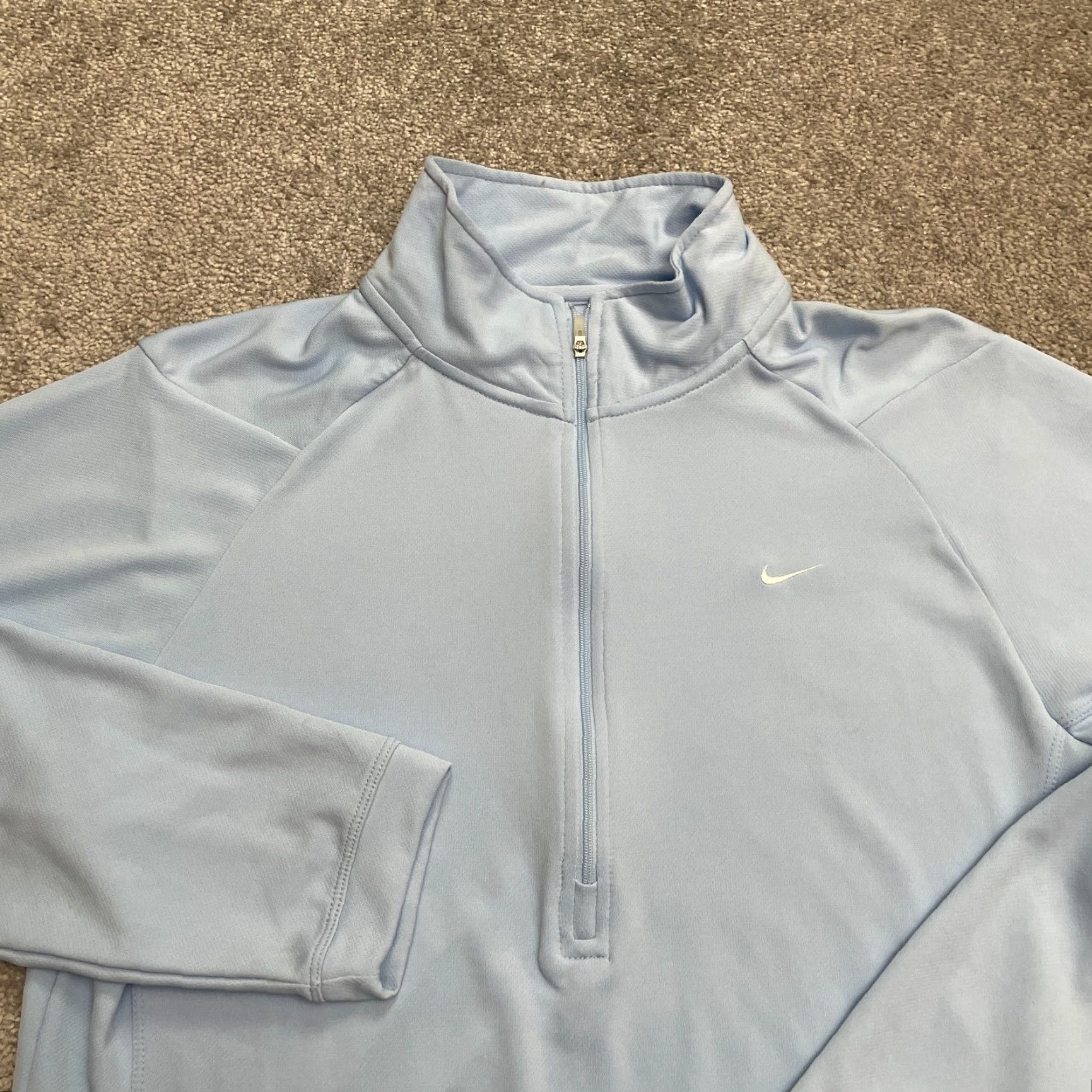 Nike Nike Performance Dri-Fit 1/2 Zip Active Jacket Womens XL Light Blue Athletic Run Size XL / US 12-14 / IT 48-50 - 3 Thumbnail