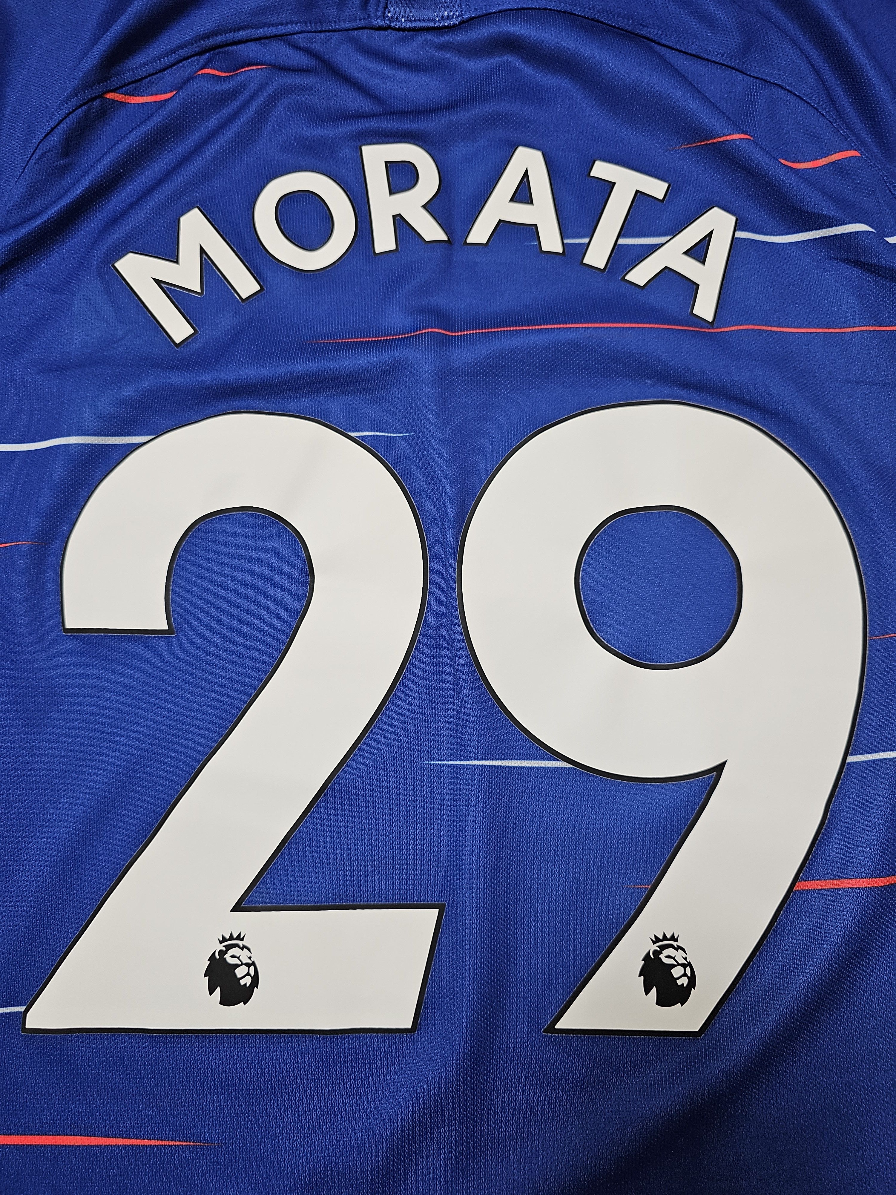 Chelsea Soccer × Nike CHELSEA 2018 2019 HOME MORATA FOOTBALL SHIRT SOCCER JERSEY Size US M / EU 48-50 / 2 - 6 Thumbnail