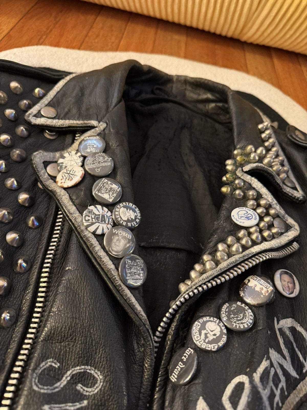 Vintage Gunna 1 of 1 D.O.C Collection Spikes Biker Jacket Size US M / EU 48-50 / 2 - 6 Thumbnail
