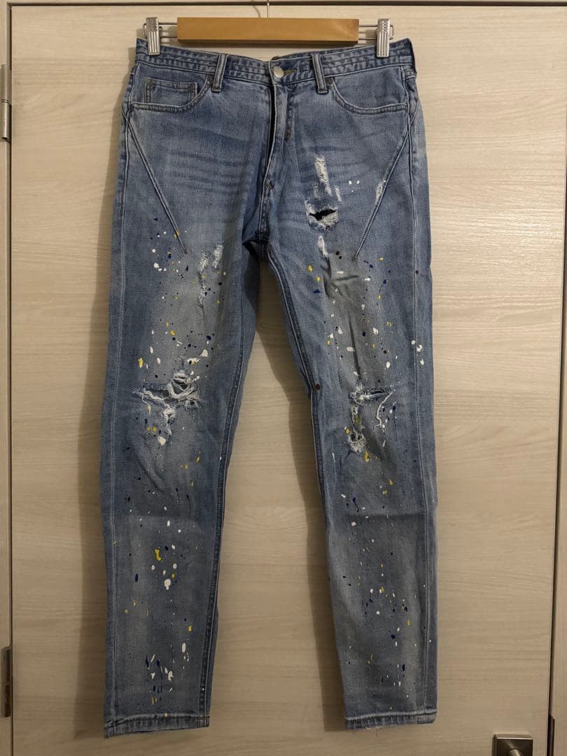 Number (N)ine Distressed Paint Splatter Jeans Size US 31 - 1 Thumbnail