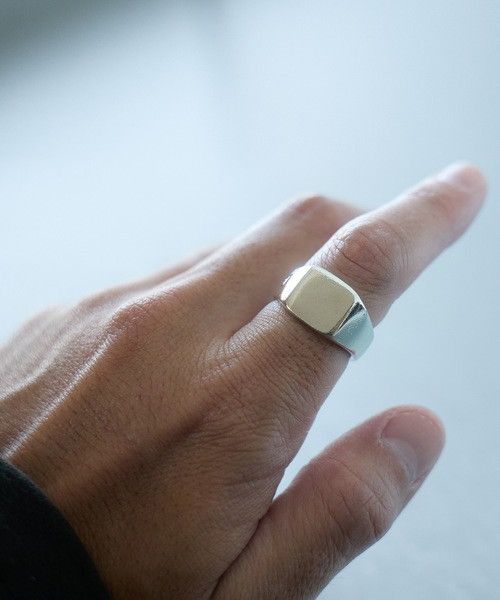 Number (N)ine Number Nine FLAT SQUARE TOP N(N) SIDE LOGO RING 19 Size ONE SIZE - 6 Thumbnail