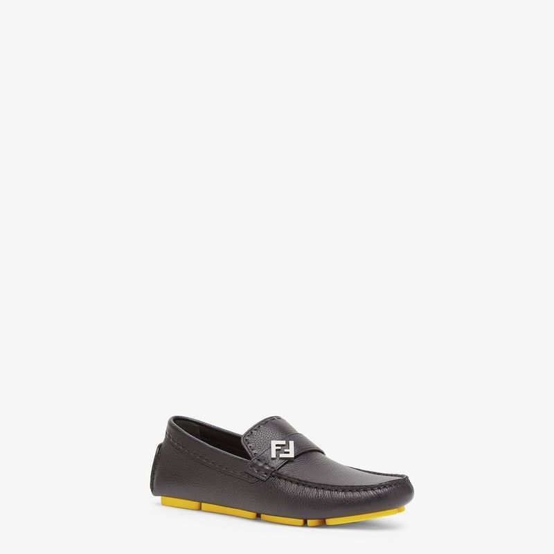 Fendi o1s1wg111225 Ff Metal Driving Loafers in Black Size US 11 / EU 44 - 2 Thumbnail