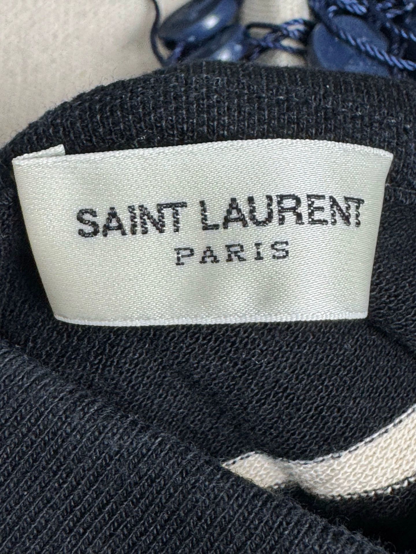 Saint Laurent Paris Saint Laurent Embroidered Logo Striped Polo M 99 New Size US M / EU 48-50 / 2 - 7 Thumbnail