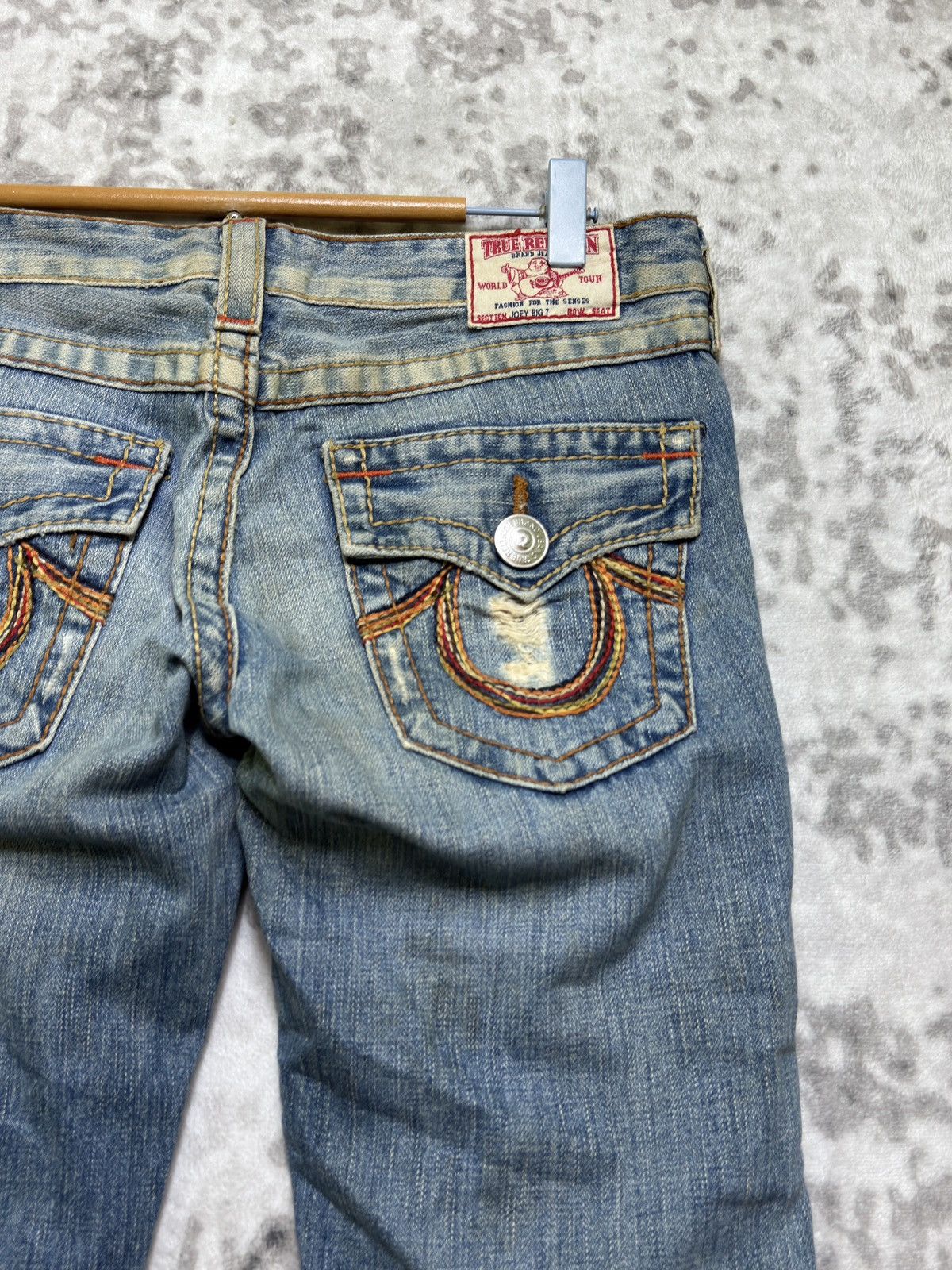 True Religion True Religion Joey Big T Bootcut Low Rise Distressed Jeans Size US 30 / EU 46 - 10 Thumbnail