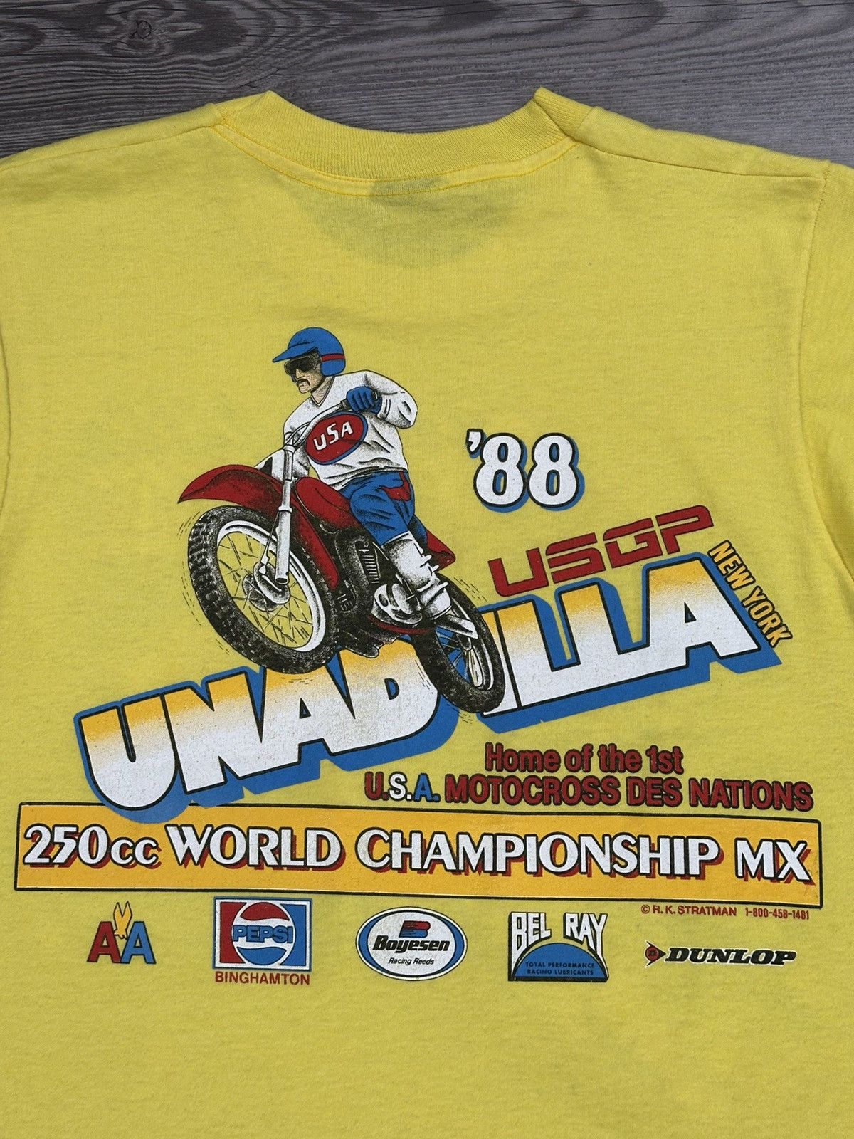 Vintage Vintage 80’s Unadilla Motocross Racing T Shirt Size US M / EU 48-50 / 2 - 4 Thumbnail