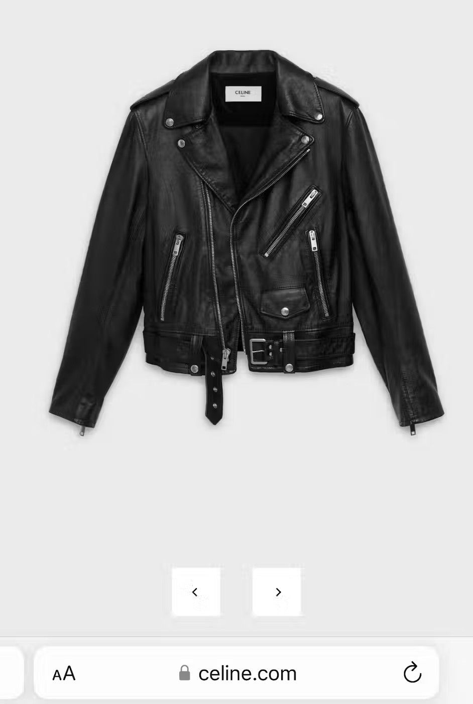 Celine × Hedi Slimane Celine X Hedi slimane Leather biker jacket Size US M / EU 48-50 / 2 - 5 Thumbnail