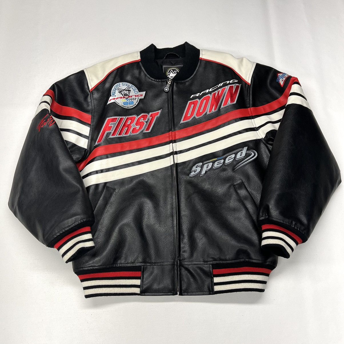 jacket riders y2k nylon leather 2000's ×