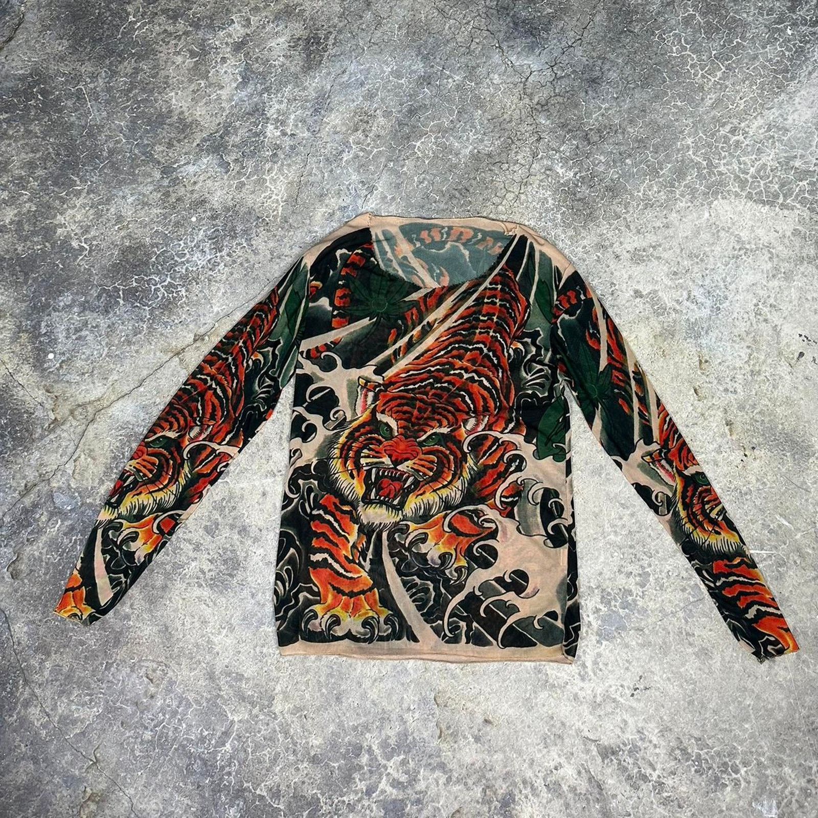 Other Vintage Womens Tiger Tattoo Print Skin Tee Size S / US 4 / IT 40 - 4 Thumbnail
