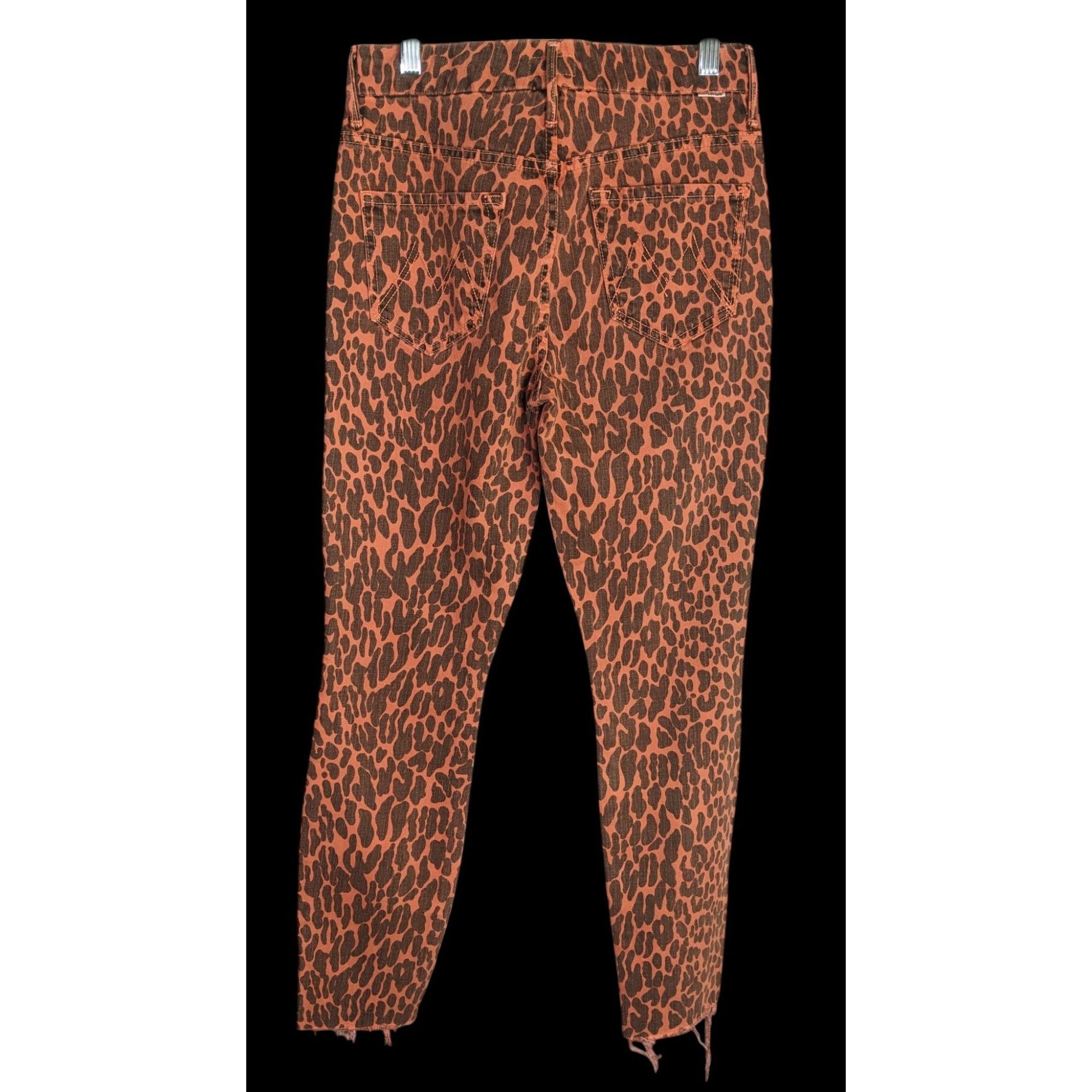MOTHER Mother Leopard Print Frayed Hem High-Rise Skinny Jeans Size 25" / US 0 / IT 36 - 2 Thumbnail