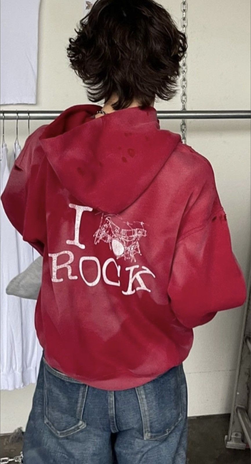 Vintage × basketcase gallery Basketcase Gallery “ I Rock “ Thrashed Sun Faded Hoodie Size US M / EU 48-50 / 2 - 6 Thumbnail