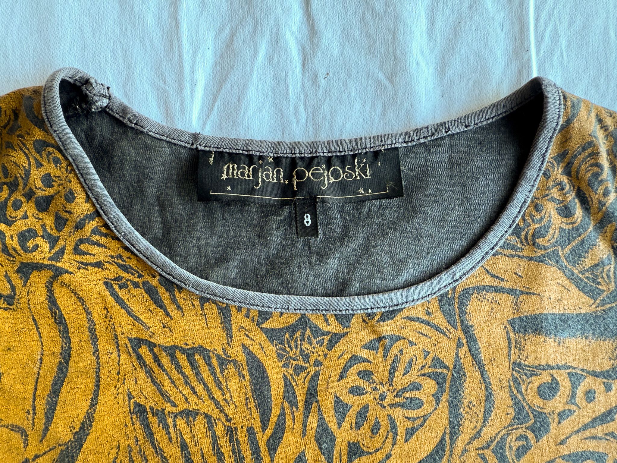 Marjan Pejoski Vintage Marjan Pejoski Gold Floral Overprint top Size M / US 6-8 / IT 42-44 - 3 Thumbnail