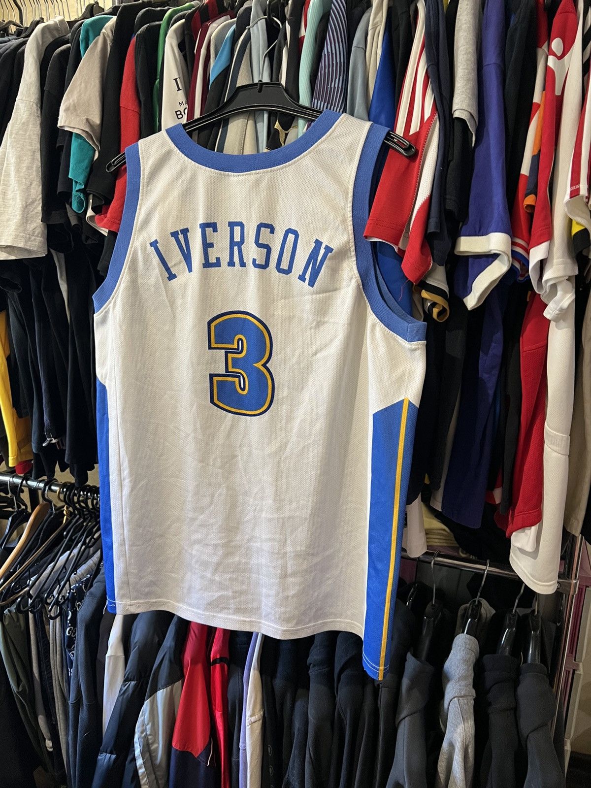 NBA CHAMPION NBA DENVER NUGGETS #3 ALLEN IVERSON HOME JERSEY Size US L / EU 52-54 / 3 - 10 Thumbnail