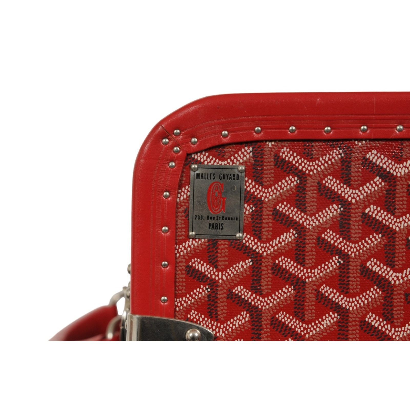 Goyard Rouge Red Compartmented Travel Trunk Palladium Carry Size ONE SIZE - 9 Thumbnail