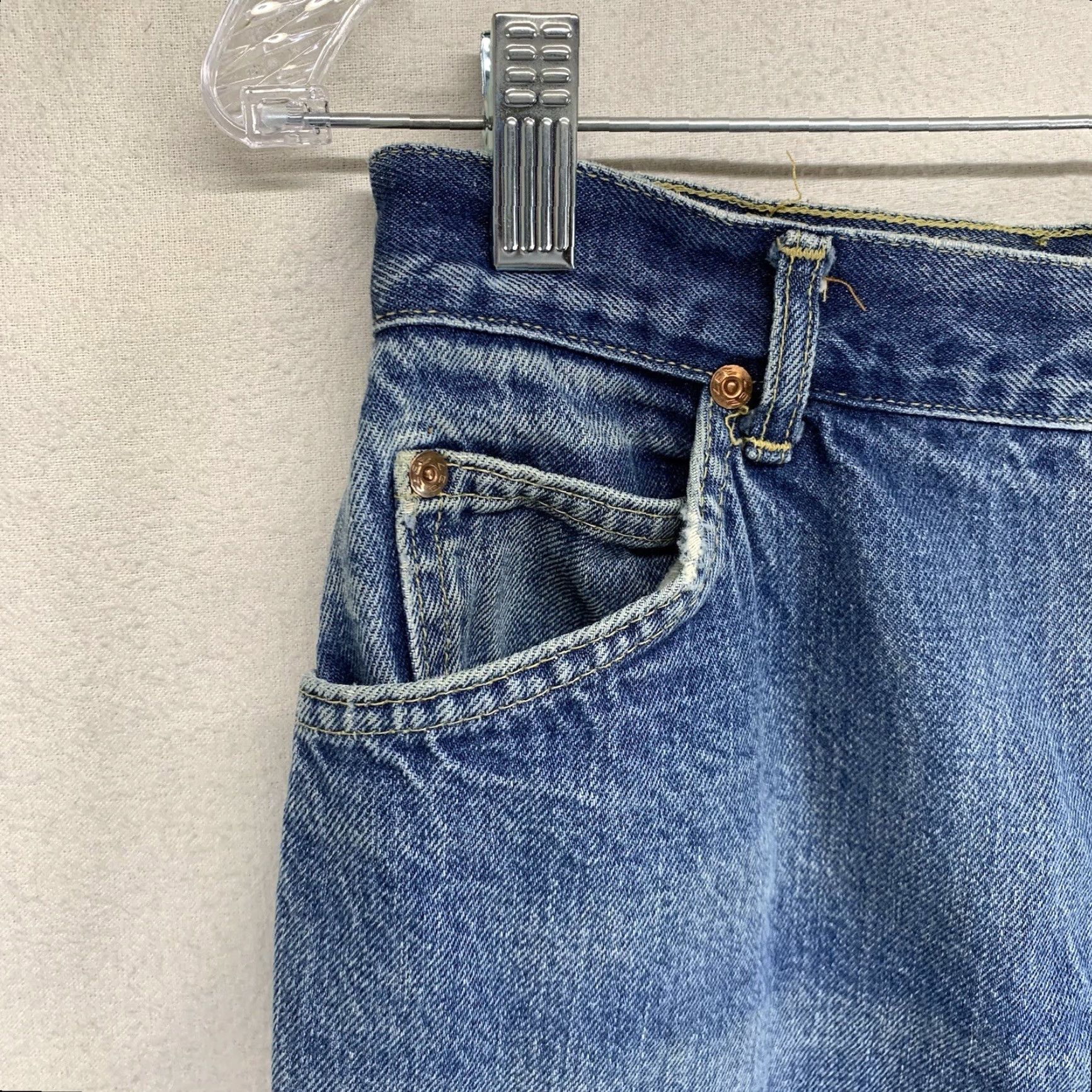 Lee VINTAGE Lee Riders Jeans Women High Rise Slim Fit 31x30 Blue Cotton Denim USA - Straight Pockets Size 24" / US 00 / IT 34 - 6 Thumbnail