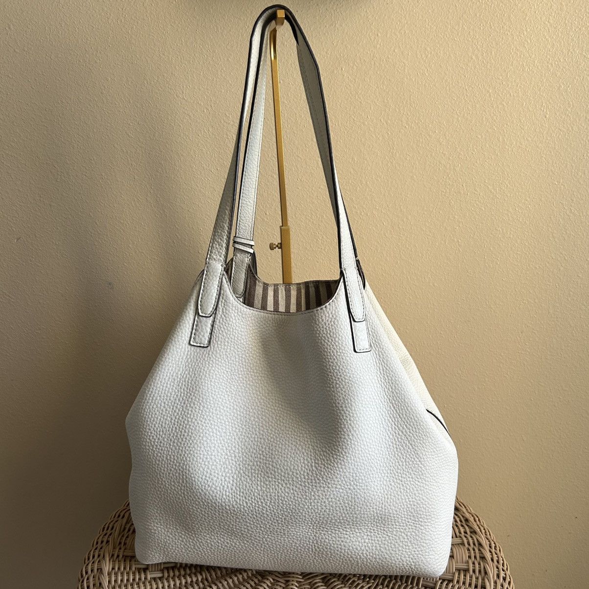 Henri Bendel Henri Bendel White Leather Tote Bag Size ONE SIZE - 2 Thumbnail