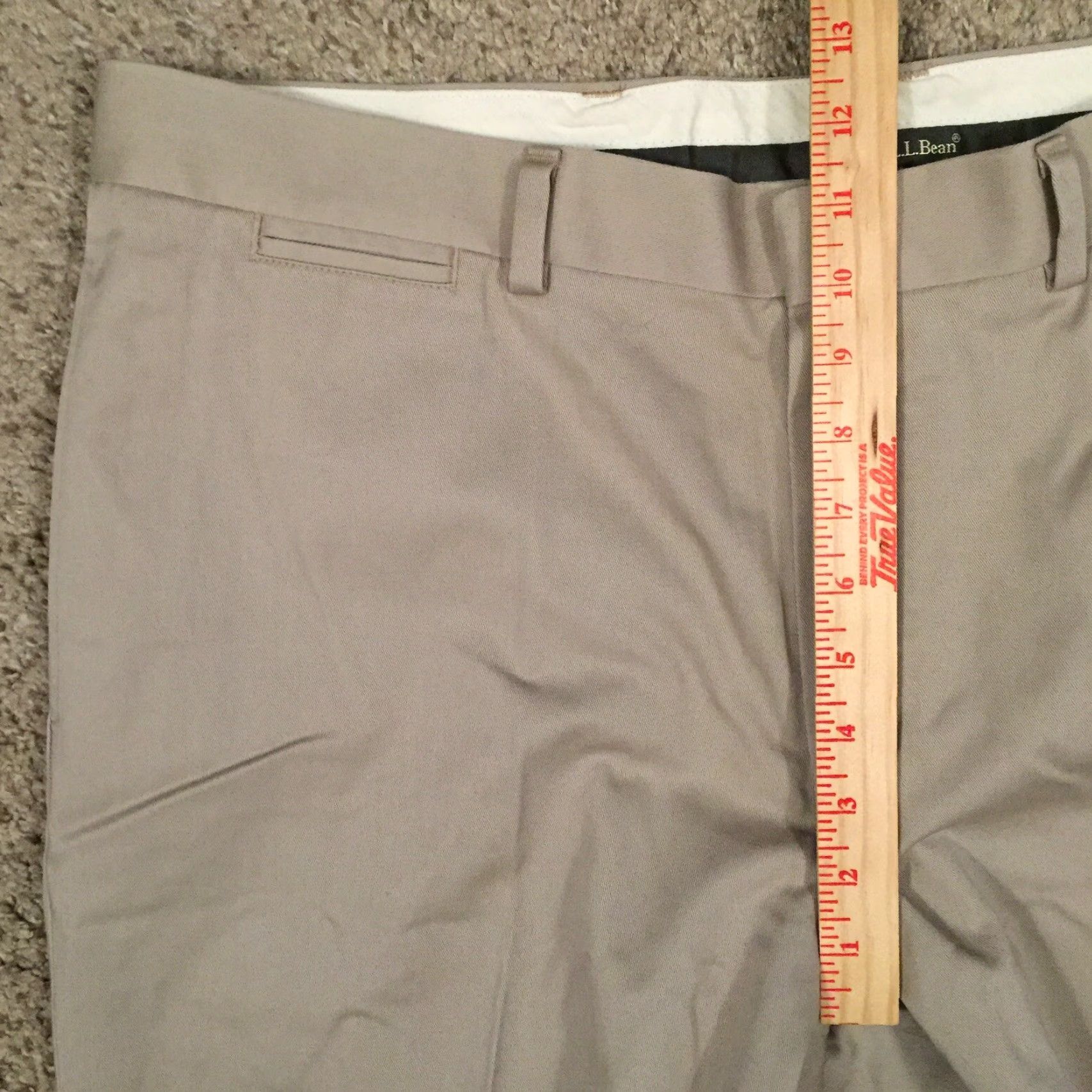 Vintage LL Bean Pants Men's Size 36 Chino Beige Flat Front Dress Pants Regular Rise Inseam 34 Size US 36 / EU 52 - 5 Thumbnail