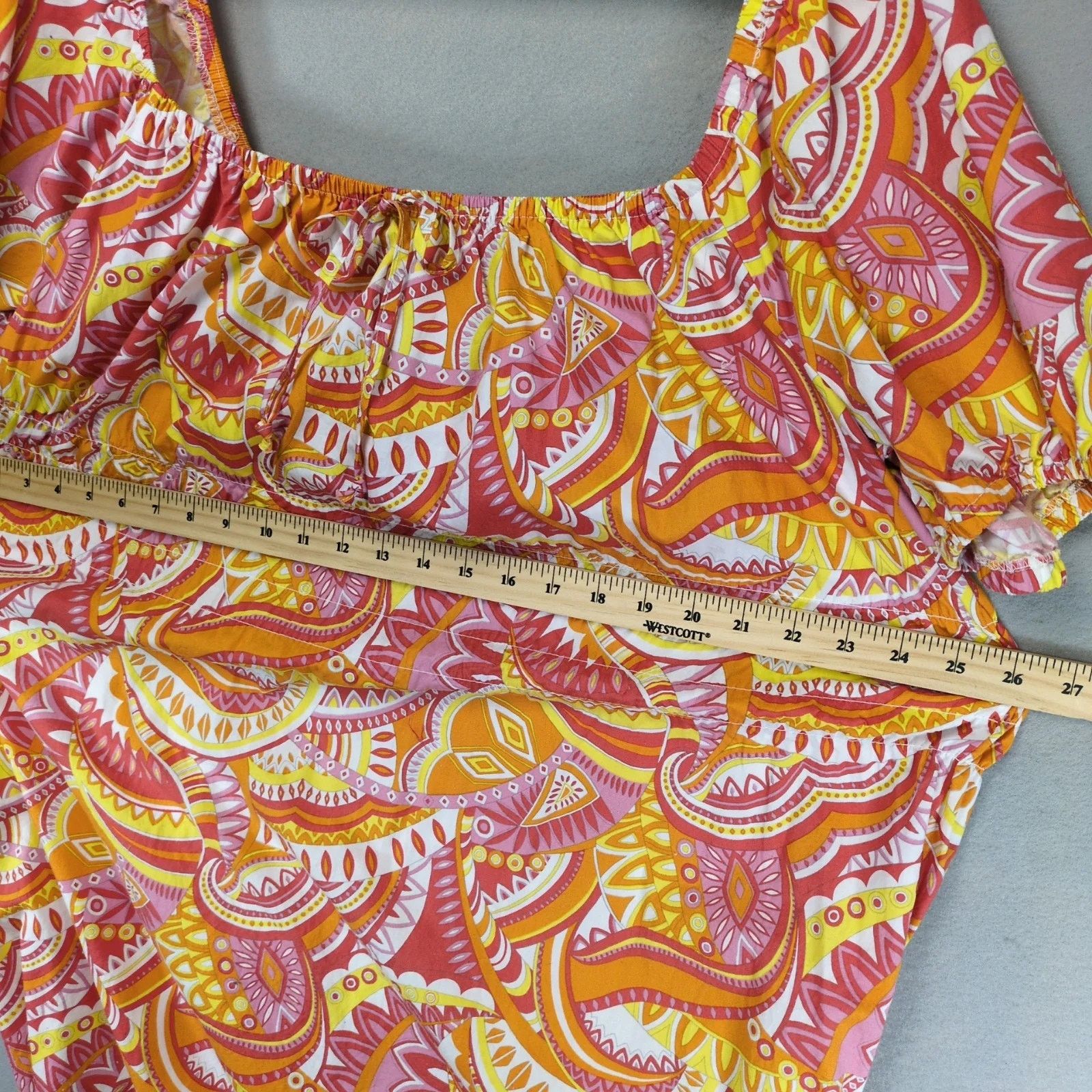 Other Chloe & Rene Off-Shoulder Peasant Dress Plus Sz 2X Smocked Size XXL / US 16-18 / IT 52-54 - 10 Thumbnail