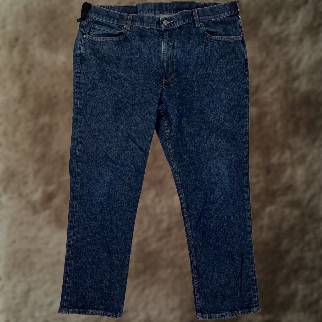 Duluth Trading Company Duluth Trading 40 Grit Jeans Mens 42x30 Blue Slim Straight Stretch Denim Pants メンズ 40 Grit Slim Fit Straight Leg Denim Jeans Blue Reads To 44x30 Size US 42 / EU 58 - 1 Thumbnail