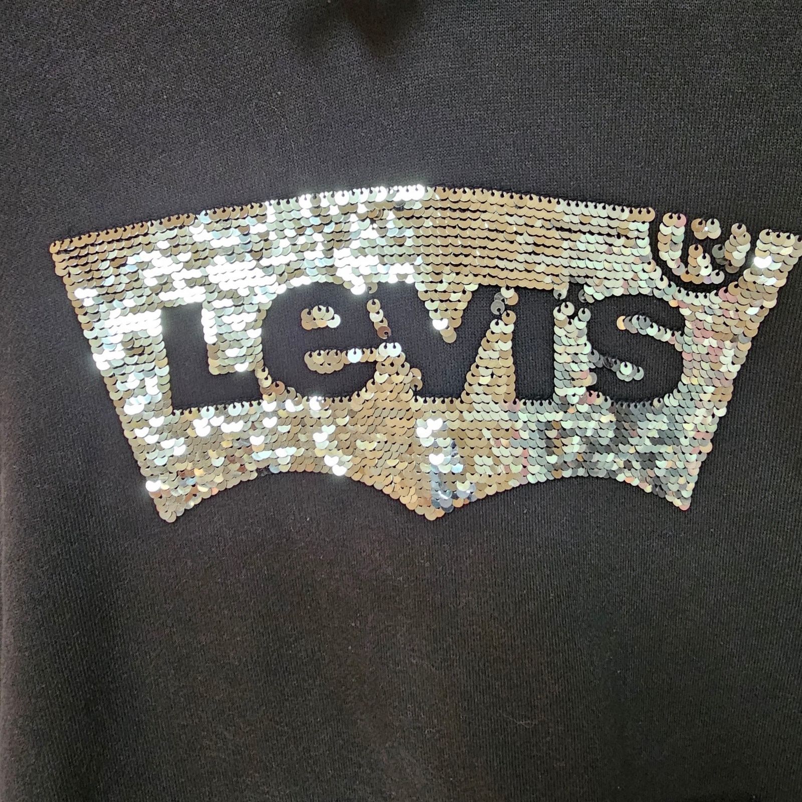 Levi's Womens LEVI's Sequin Logo Hoodie Pullover Size XS Size XS / US 0-2 / IT 36-38 - 2 Thumbnail