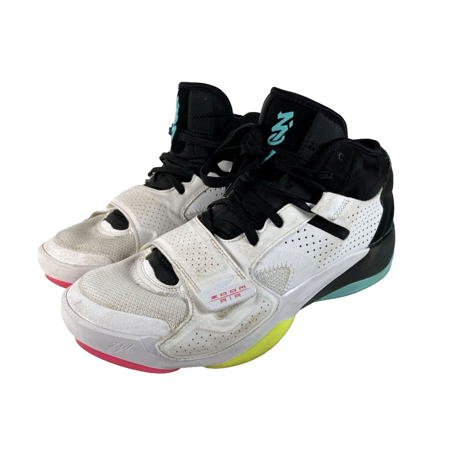 Nike Nike Air Jordan Zion 2 White Dynamic Volt Turquoise 2022 Mens 11 DO9161-107 Basketball Sneakers Nike Shoe White 2022 Mens 11 Jordan Zion 2 Vintage No Size US 11 / EU 44 - 2 Thumbnail