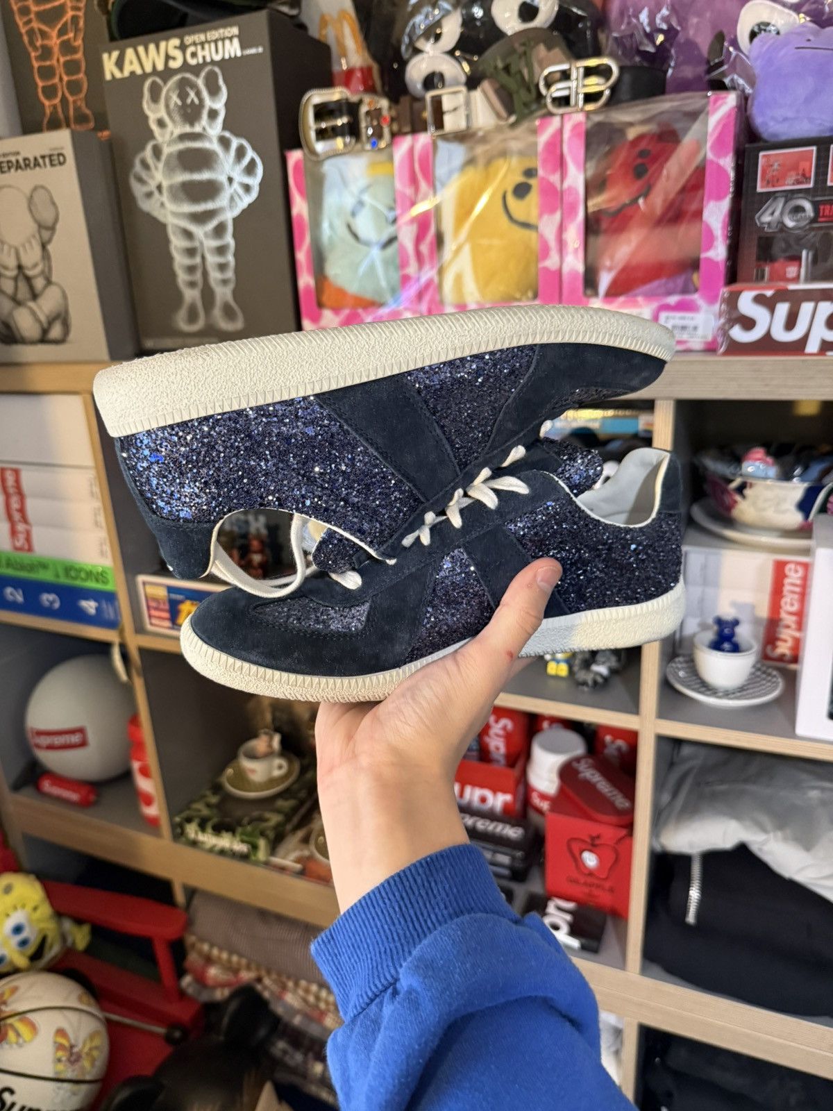 Maison Margiela Maison Margiela GAT Navy/Glitter Sneaker Size US 7.5 / EU 40-41 - 5 Thumbnail