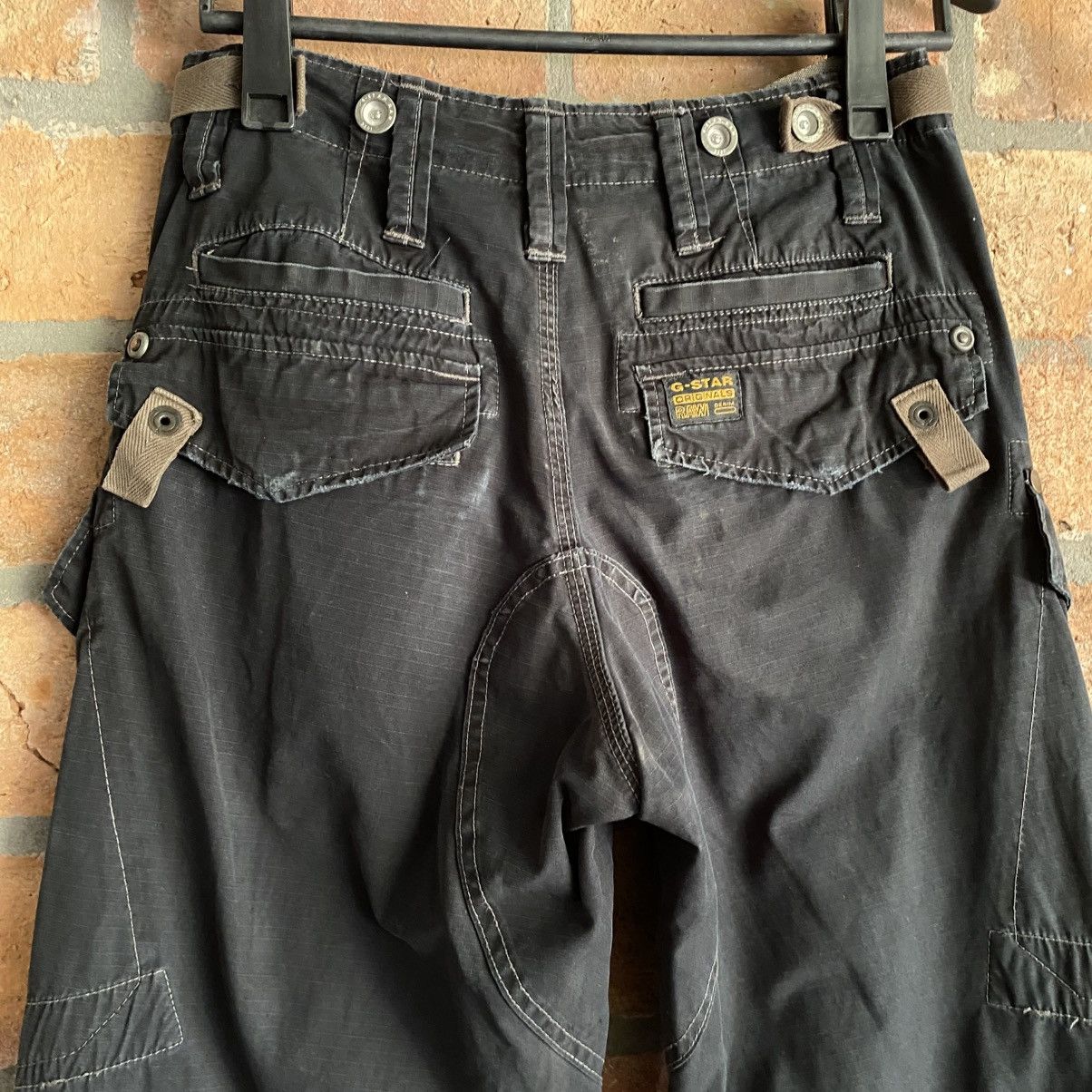 G-Star G-STAR Black Cargo Pants Size US 29 - 15 Thumbnail