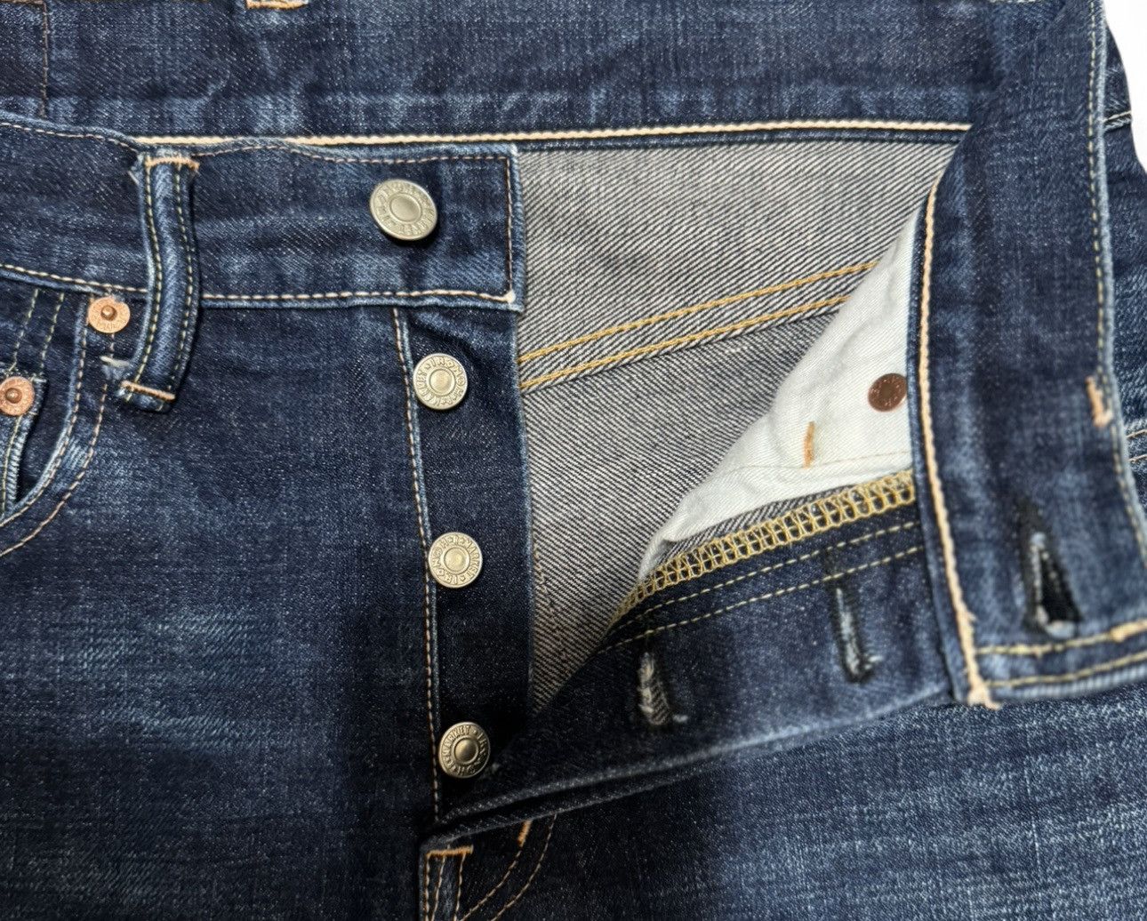 Blue Blue Japan × Japanese Brand Blue Blue Japan Raw Selvedge Jeans 30x32 - Japan - Redline Size US 29 - 10 Thumbnail