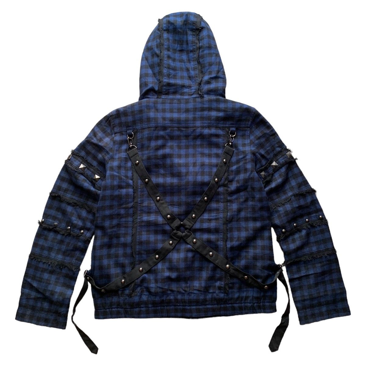 Japanese Brand Studded Bondage Punk by Algonquins Double Collar Jacket Size M / US 6-8 / IT 42-44 - 4 Thumbnail