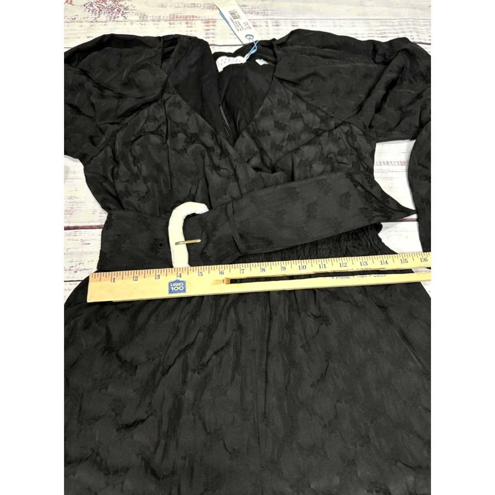 Tanya Taylor Tanya Taylor Womens Jumpsuit Long Sleeve Belted Black S Size S / US 4 / IT 40 - 4 Thumbnail