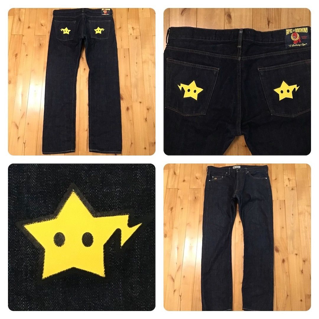 Bape BAPE STA Denim Pants a bathing ape star NIGO BAPESTA ★size L Size US 34 / EU 50 - 1 Thumbnail