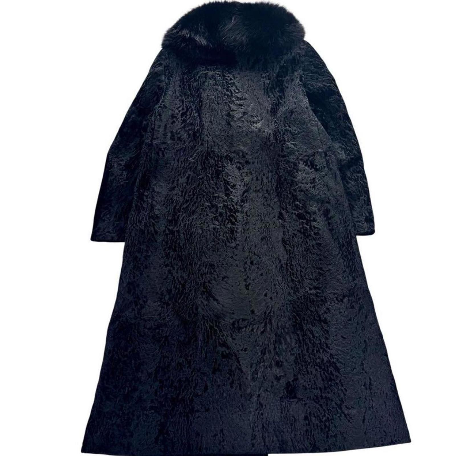 Other Real fox fur fairy grunge unique vintage black long fur coat Size XS / US 0-2 / IT 36-38 - 2 Thumbnail
