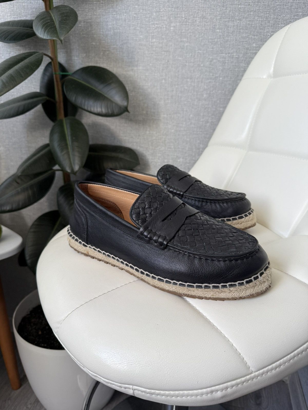 Bottega Veneta Bottega Veneta Woven Leather Loafers Shoes Espadrille Sole Size US 8 / EU 41 - 8 Thumbnail