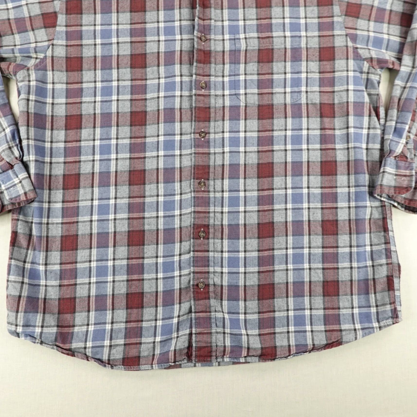 Vintage VINTAGE Viyella Shirt Mens XL Plaid Flannel Blue Cotton Wool Blend Button-Up Button-Down Collared Long Sleeve Regular Fit Size US XL / EU 56 / 4 - 4 Thumbnail