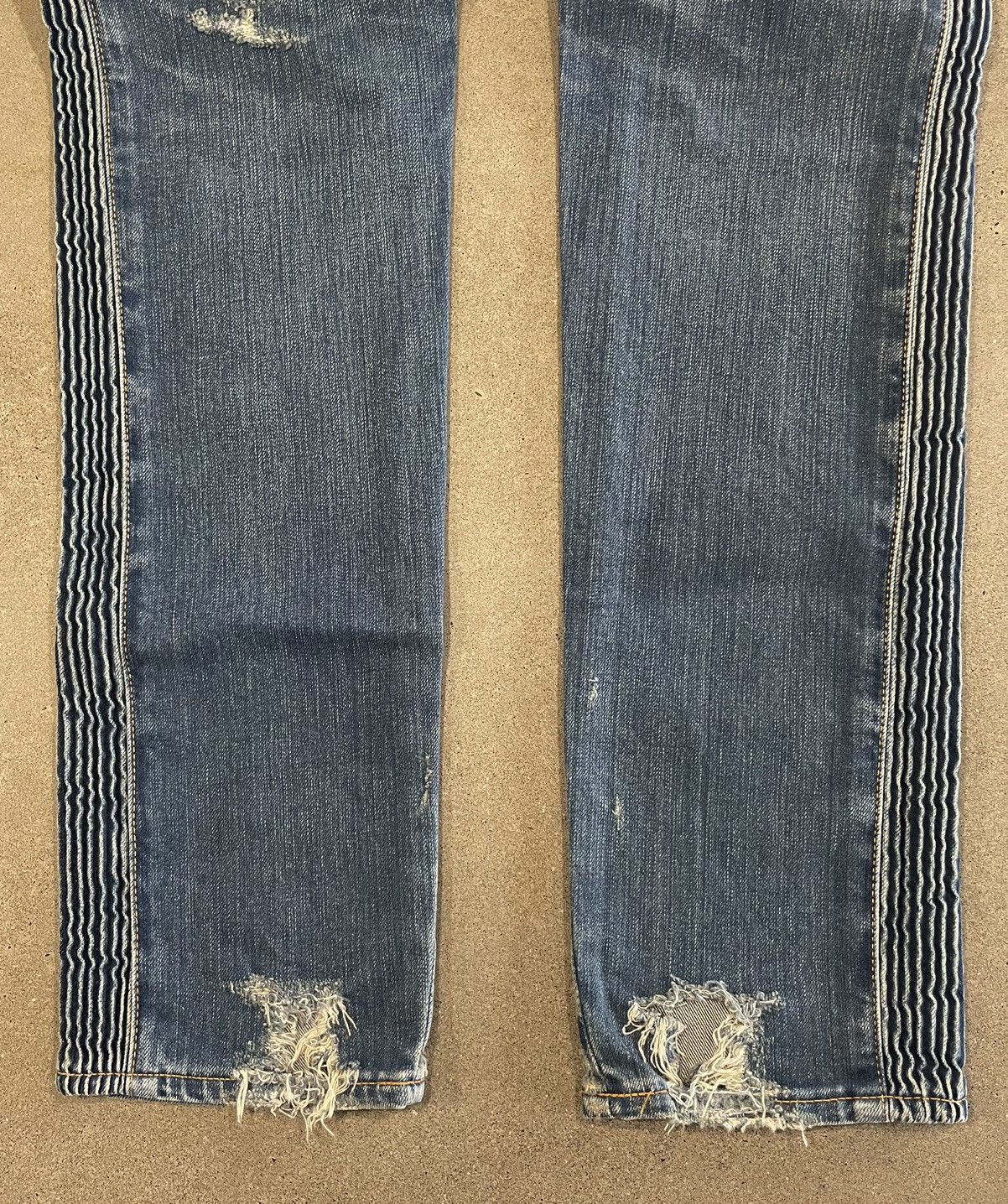 Balmain VERY RARE: S/S 2018 Balmain Destroyed Homme Skinny Jeans Size US 32 / EU 48 - 9 Thumbnail