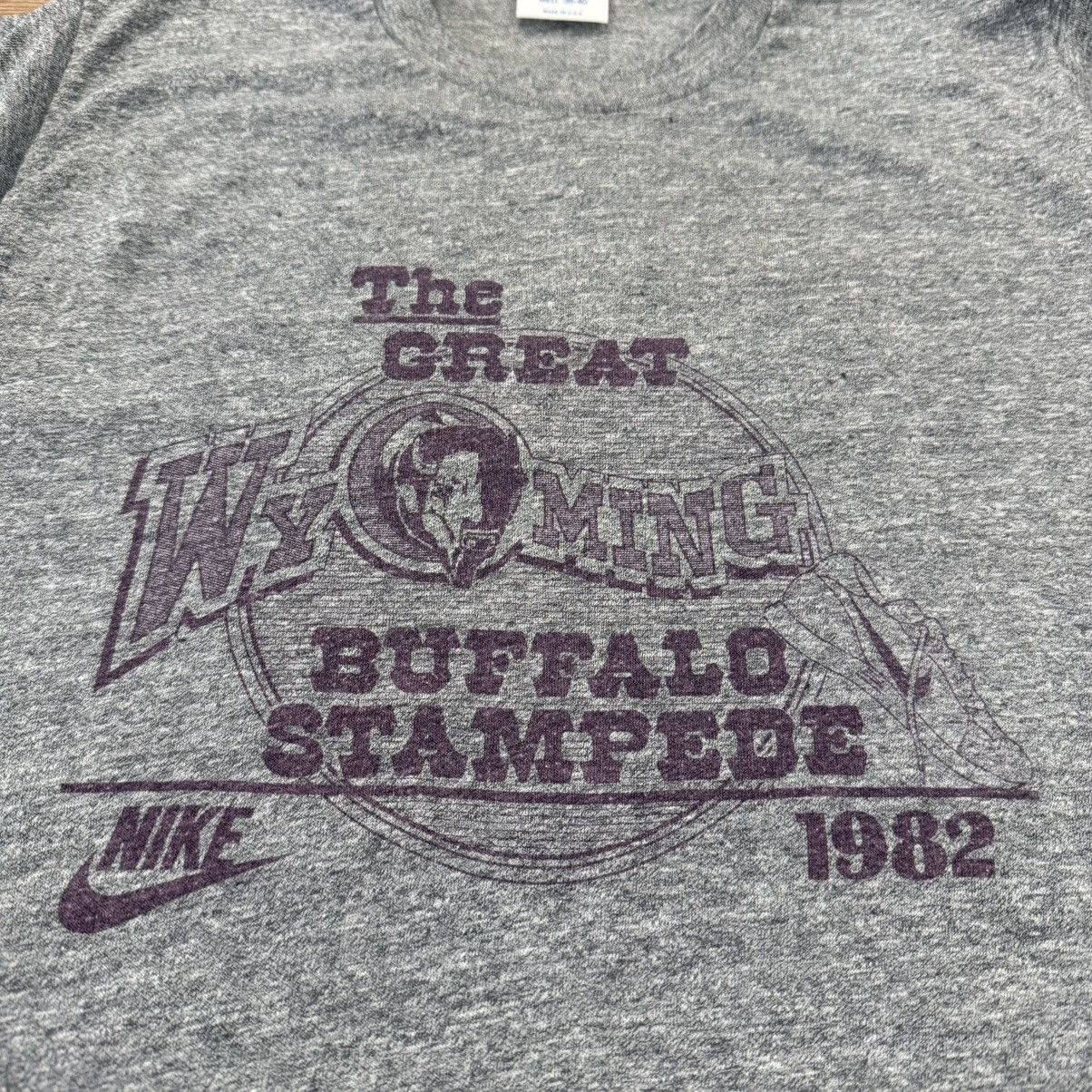 Nike Vintage 80’s Nike Wyoming Buffalo Stampede 1982 Tee Shirt Size US S / EU 44-46 / 1 - 2 Thumbnail