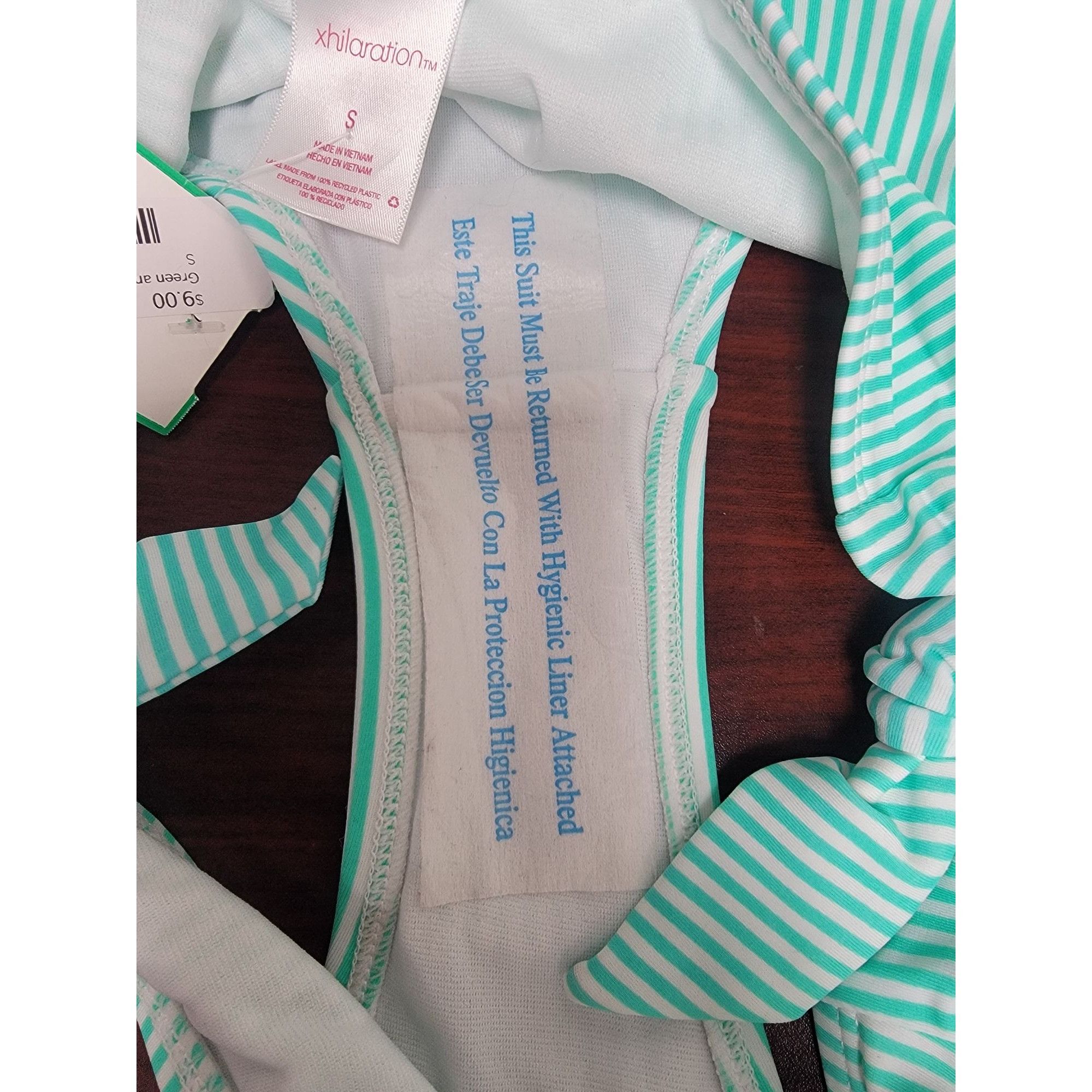 Other Striped Green & White Bikini Bottoms With Side Ties Xhilarat Size ONE SIZE - 6 Thumbnail