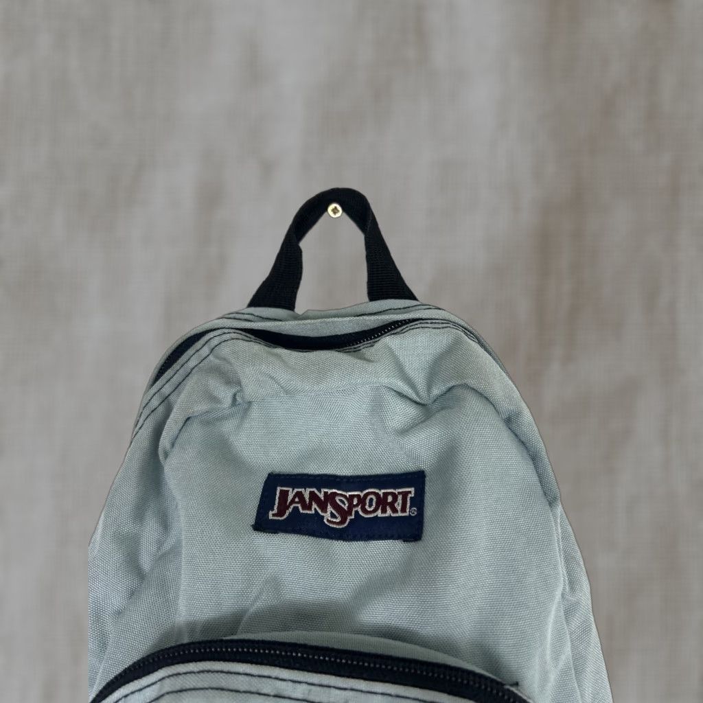 VINTAGE Jansport Light Blue Half Pint Mini Backpack Made In USA 11x9x3.5