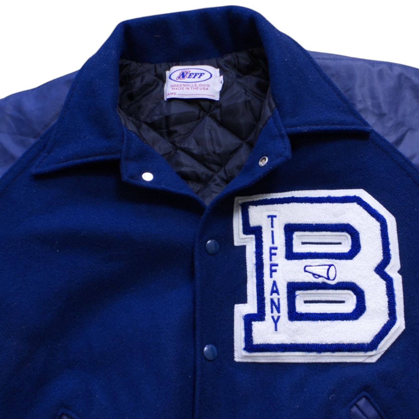 Vintage Vintage 00s Neff Varsity Wool Leather Button Jacket Size US M / EU 48-50 / 2 - 4 Thumbnail