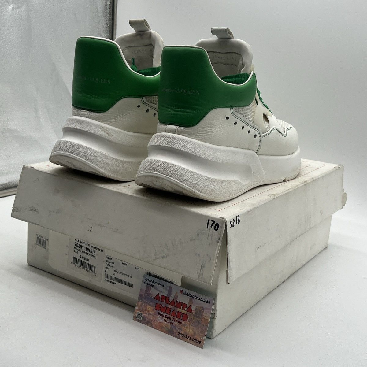 Alexander McQueen Alexander McQueen white green Size US 12 / EU 45 - 5 Thumbnail