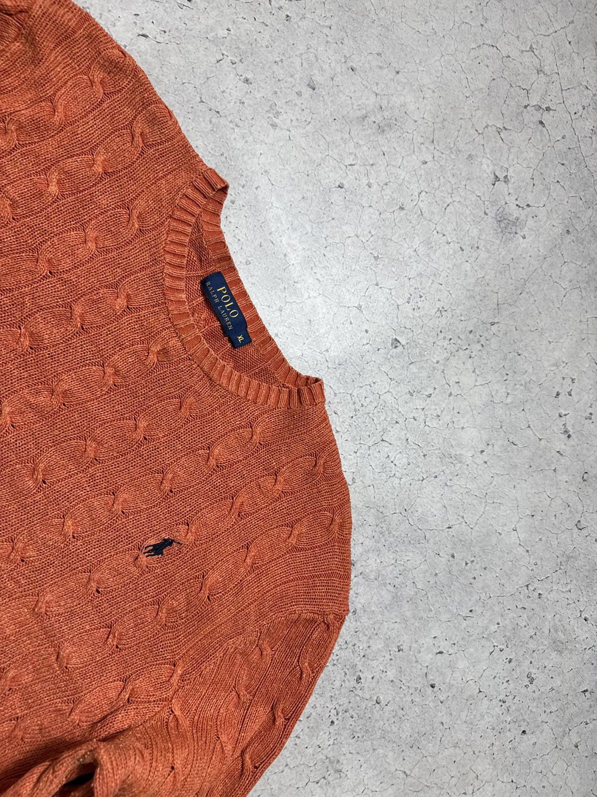 Polo Ralph Lauren Polo Ralph Lauren Cable Knit Sweater Orange Size XL Size US XL / EU 56 / 4 - 5 Thumbnail