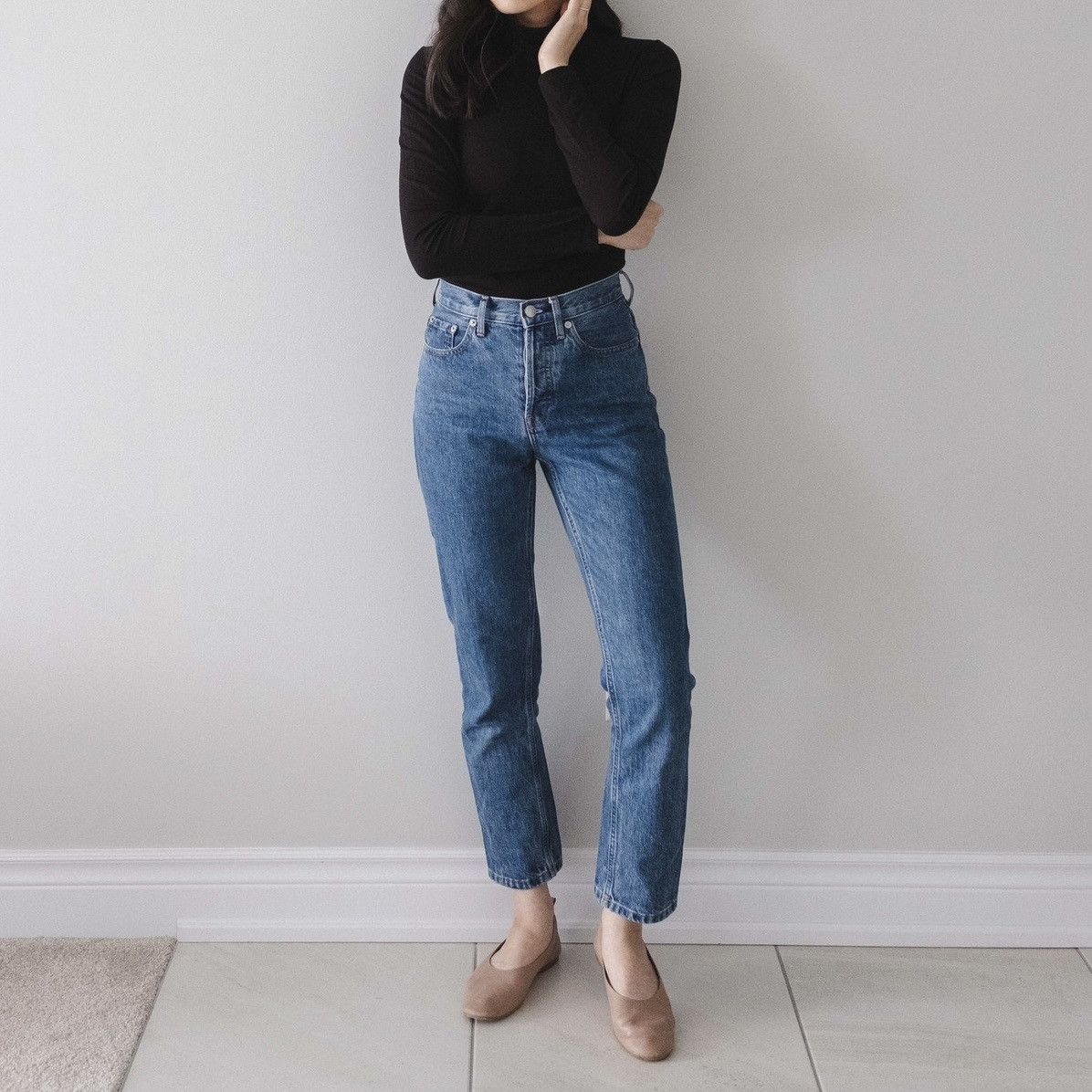 Everlane EVERLANE High Waisted Button Fly The 90s Cheeky Cropped Jean Size 26" / US 2 / IT 38 - 1 Thumbnail