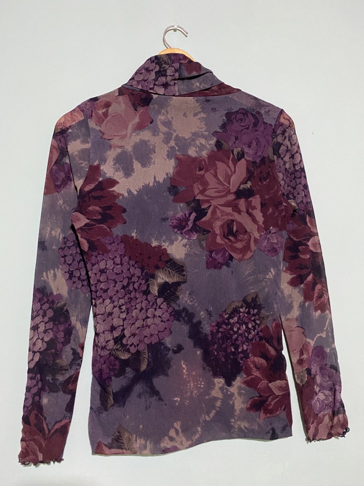 Other Elenad Luxury Made In Italy Floral Mesh Top Size XL / US 12-14 / IT 48-50 - 6 Thumbnail