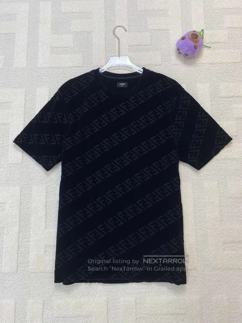 Fendi Fendi Black Double F Embossed Letter Logo Short Sleeve Size US M / EU 48-50 / 2 - 1 Thumbnail