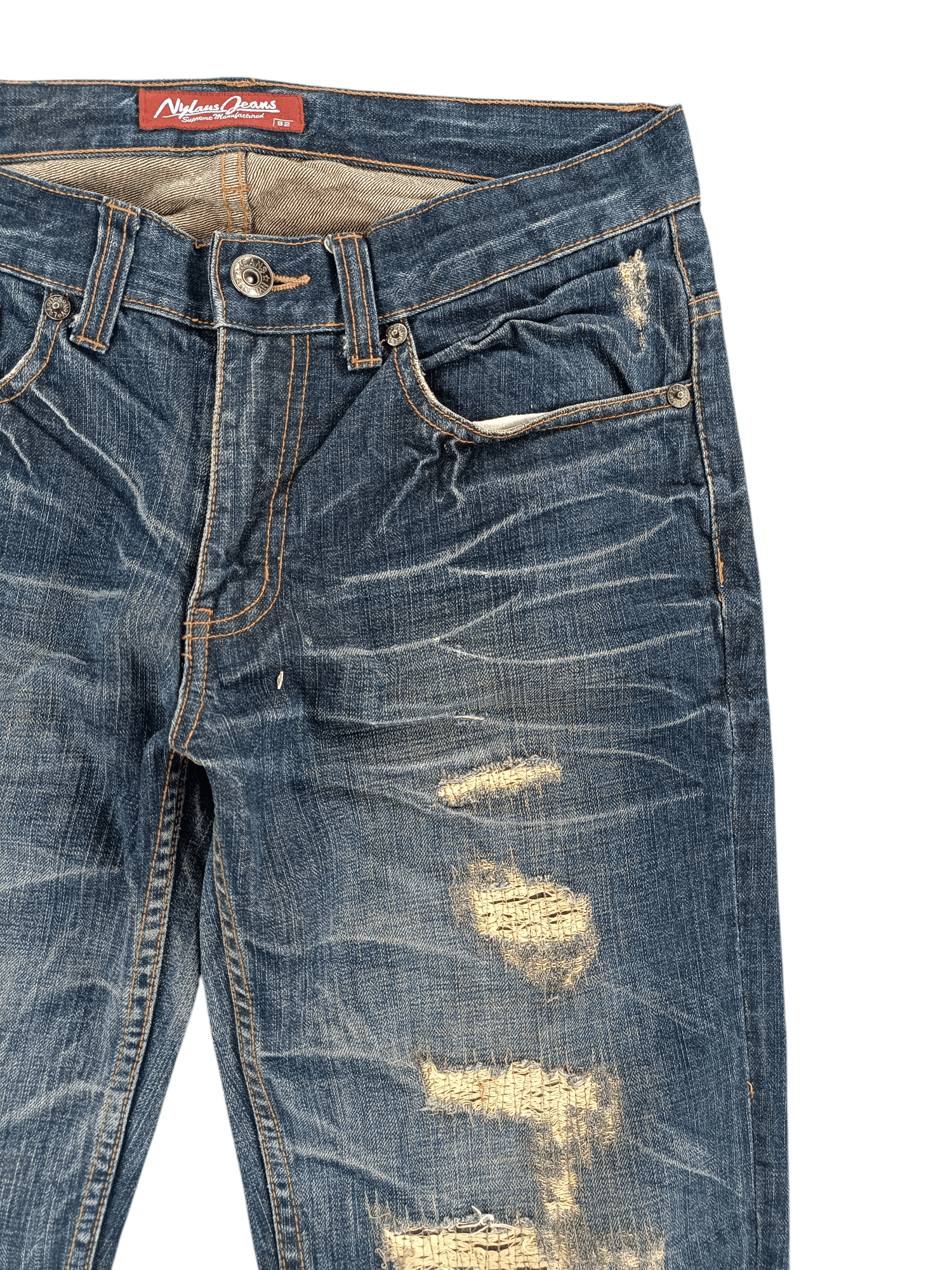 If Six Was Nine × Japanese Brand × Jean 🔥 VTG 🔥 Japanese Nylaus Rare Distressed Jeans Size US 32 / EU 48 - 16 Thumbnail