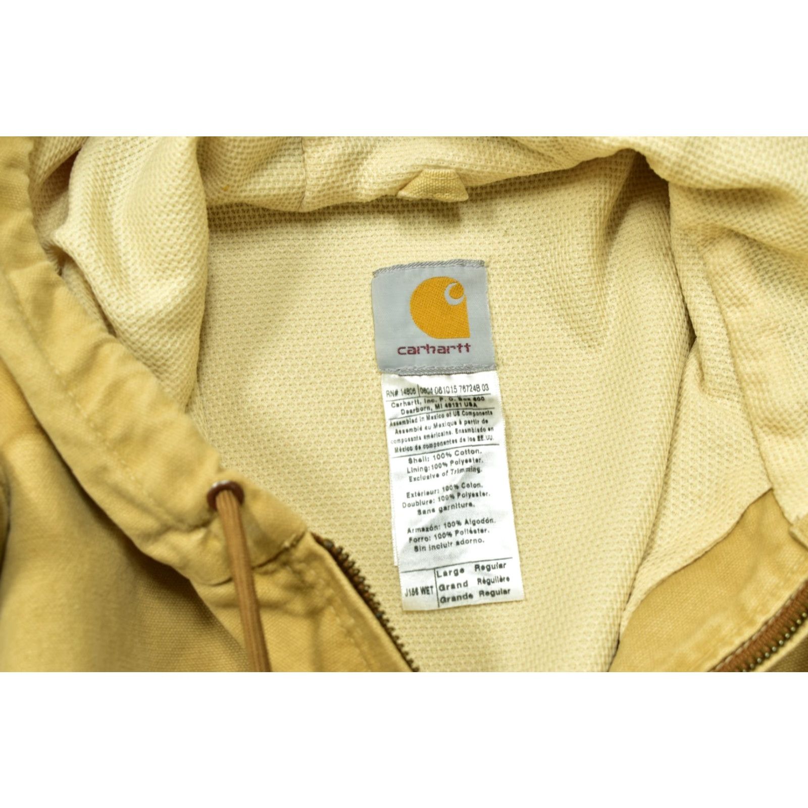 Carhartt Carhartt Jacket L Bomber J130 WET Thermal Lined Duck Canvas Cotton Tan Brown Regular Men Size US L / EU 52-54 / 3 - 5 Thumbnail
