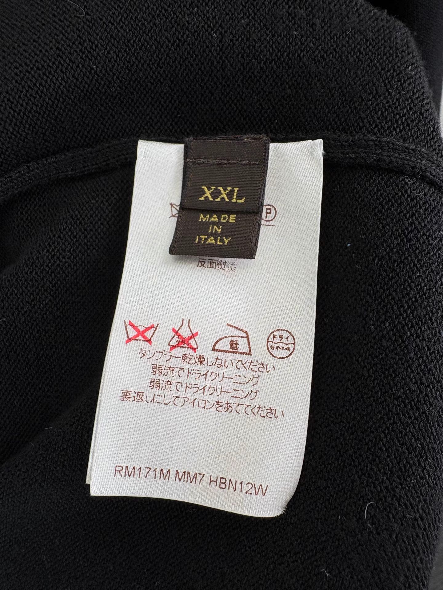 Louis Vuitton LV Black Logo Knit Sweater K1 Size US XXL / EU 58 / 5 - 5 Thumbnail